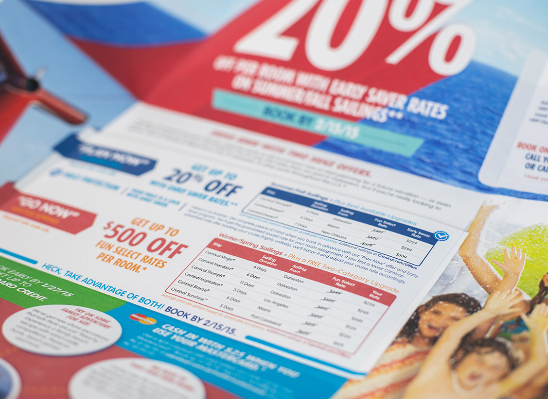carnival cruise brochures by mail